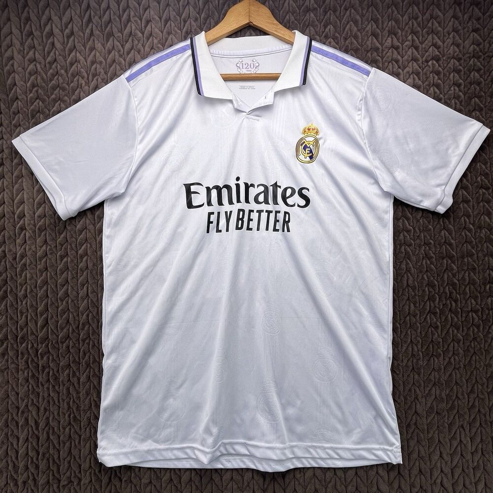 Real Madrid Soccer Jersey Adult M White 22/23 Home Vini Jr. #20 Futbol Kit